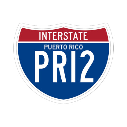I-PRI2 PR (Puerto Rico) (Road Sign) STICKER Vinyl Kiss-Cut Decal