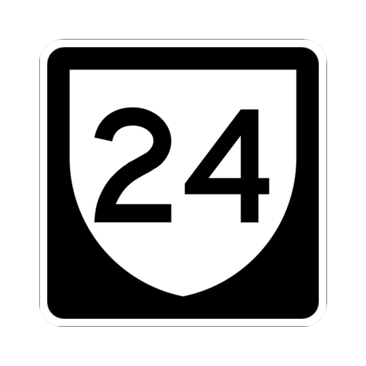PR urban primary 24 (Puerto Rico) (Road Sign) STICKER Vinyl Kiss-Cut Decal