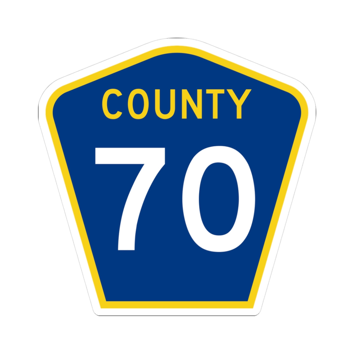 County 70 MN (Minnesota) (Road Sign) STICKER Vinyl Kiss-Cut Decal