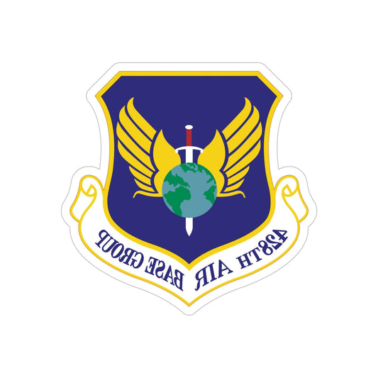 428th Air Base Group (U.S. Air Force) REVERSE PRINT Transparent STICKER-6" × 6"-The Sticker Space