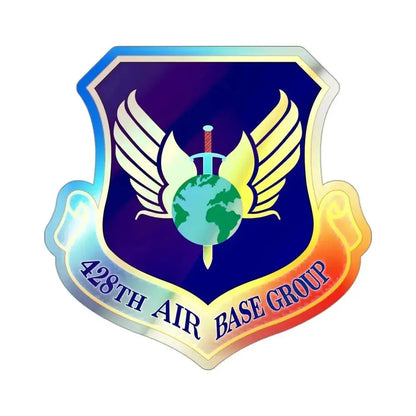 428th Air Base Group (U.S. Air Force) Holographic STICKER Die-Cut Vinyl Decal 3 Inch Holographic - The Sticker Space