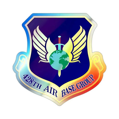 428th Air Base Group (U.S. Air Force) Holographic STICKER Die-Cut Vinyl Decal 3 Inch Holographic - The Sticker Space