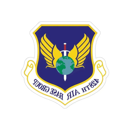 428th Air Base Group (U.S. Air Force) REVERSE PRINT Transparent Die-Cut STICKER 6 Inch Die-Cut Transparent - The Sticker Space
