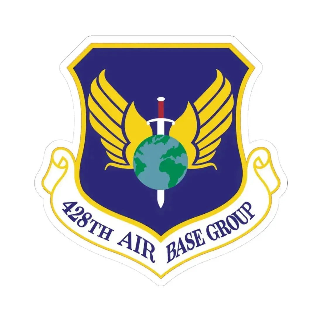428th Air Base Group (U.S. Air Force) STICKER Vinyl Kiss-Cut Decal 3 Inch White - The Sticker Space