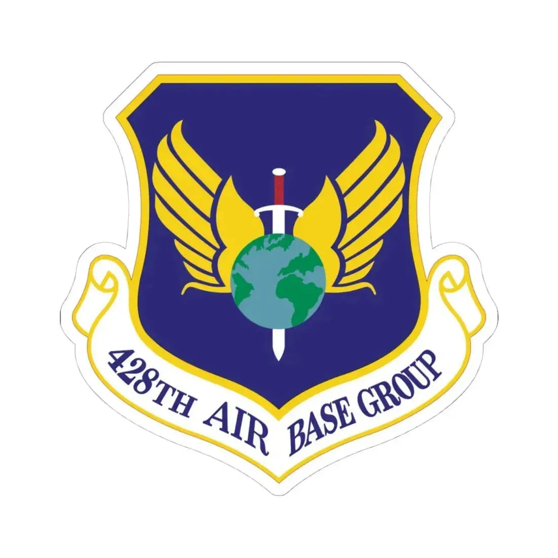 428th Air Base Group (U.S. Air Force) STICKER Vinyl Kiss-Cut Decal 4 Inch White - The Sticker Space
