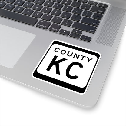 WIS County KC (Wisconsin) (Road Sign) STICKER Vinyl Kiss-Cut Decal