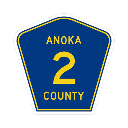 Anoka County Road 2 (Minnesota) (Road Sign) STICKER Vinyl Kiss-Cut Decal