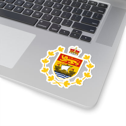 Badge of the Lieutenant-Governor of New Brunswick (Canada) (Coat of Arms) STICKER Vinyl Kiss-Cut Decal