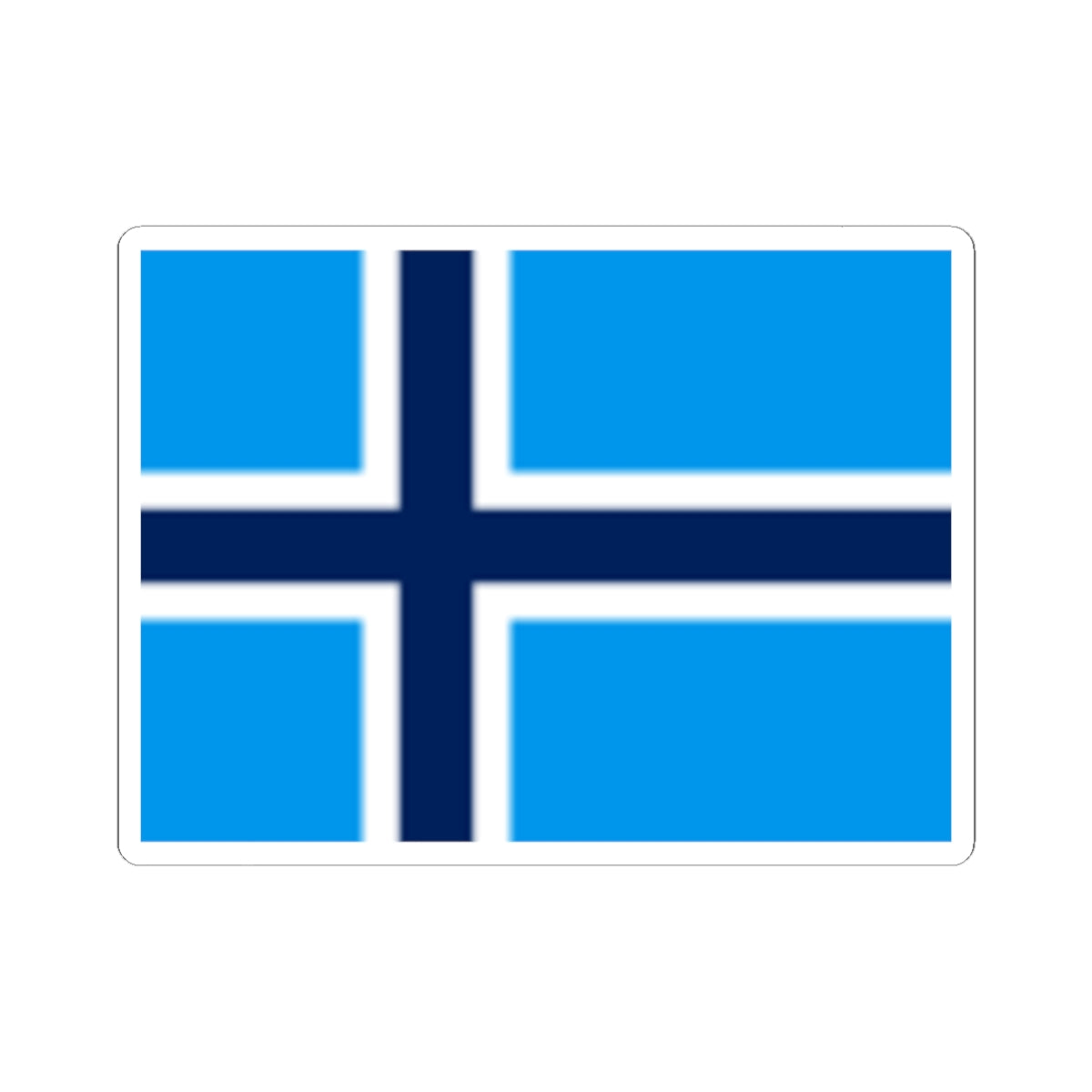 Fictional flag of Svalbard (Norway) STICKER Vinyl Kiss-Cut Decal