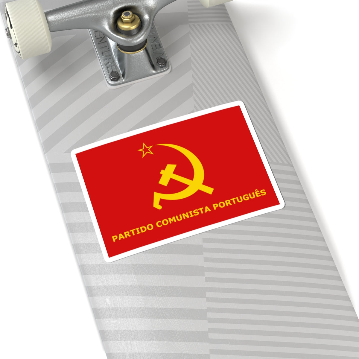 Flag of the Portuguese Communist Party (Portugal) STICKER Vinyl Kiss-Cut Decal