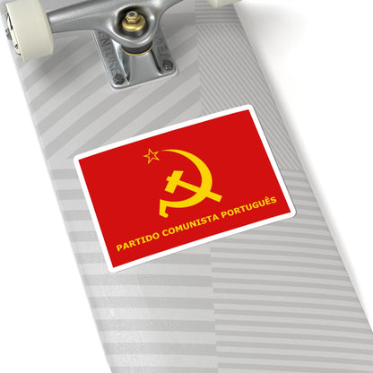 Flag of the Portuguese Communist Party (Portugal) STICKER Vinyl Kiss-Cut Decal