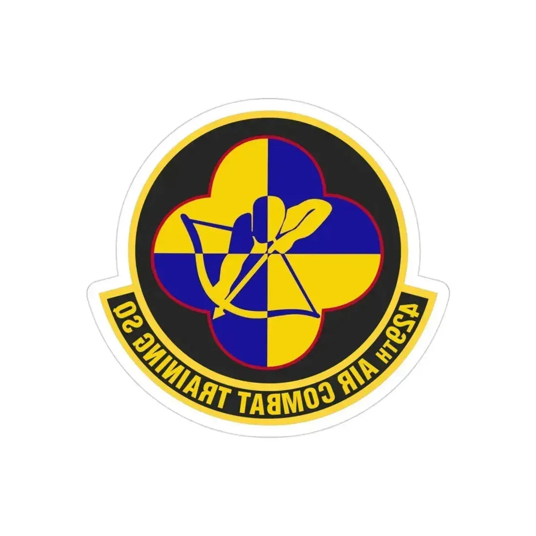 429th Air Combat Training Squadron (U.S. Air Force) REVERSE PRINT Transparent Die-Cut STICKER 3 Inch Die-Cut Transparent - The Sticker Space