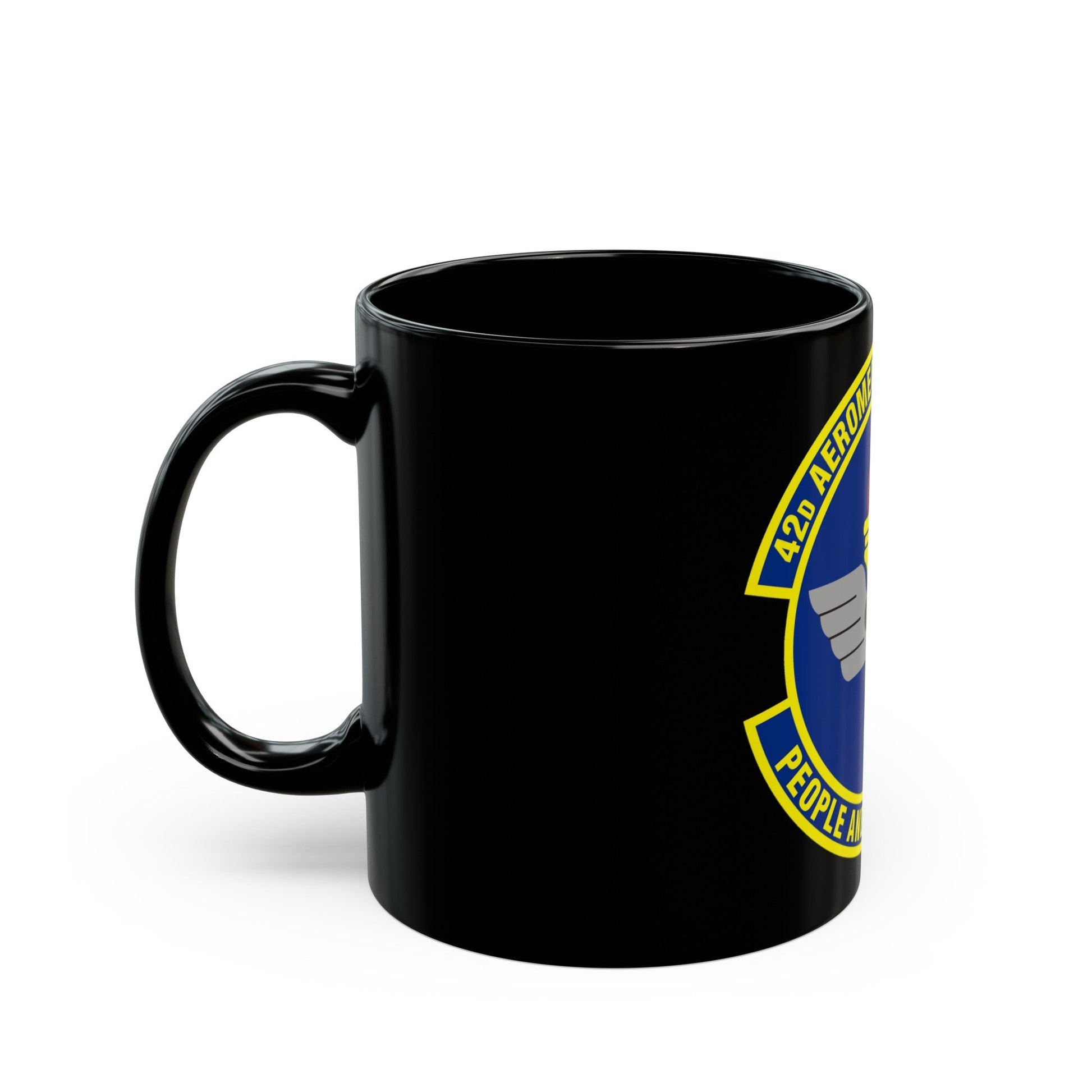 42d Aeromedical Dental Squadron (U.S. Air Force) Black Coffee Mug-The Sticker Space