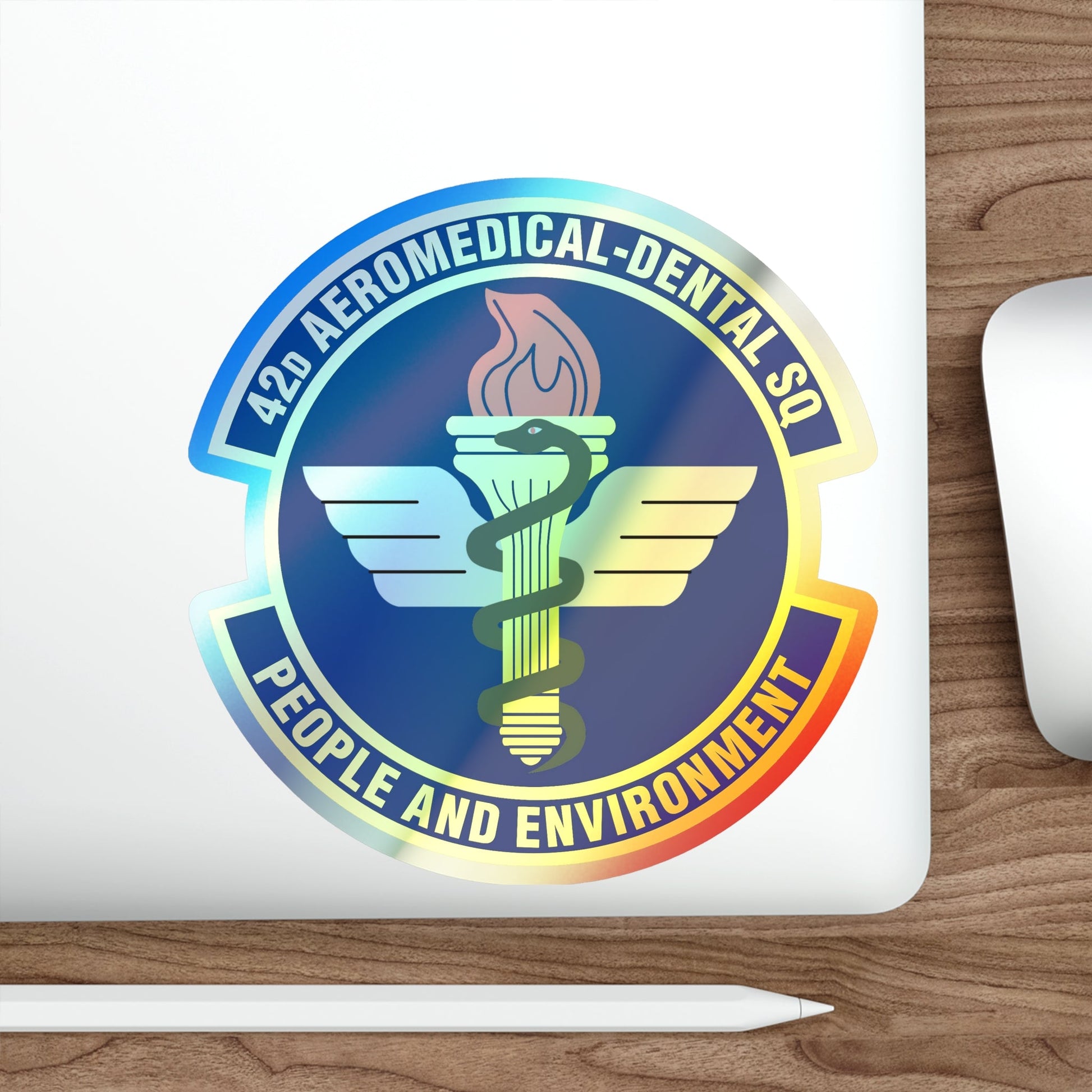 42d Aeromedical Dental Squadron (U.S. Air Force) Holographic STICKER Die-Cut Vinyl Decal-The Sticker Space