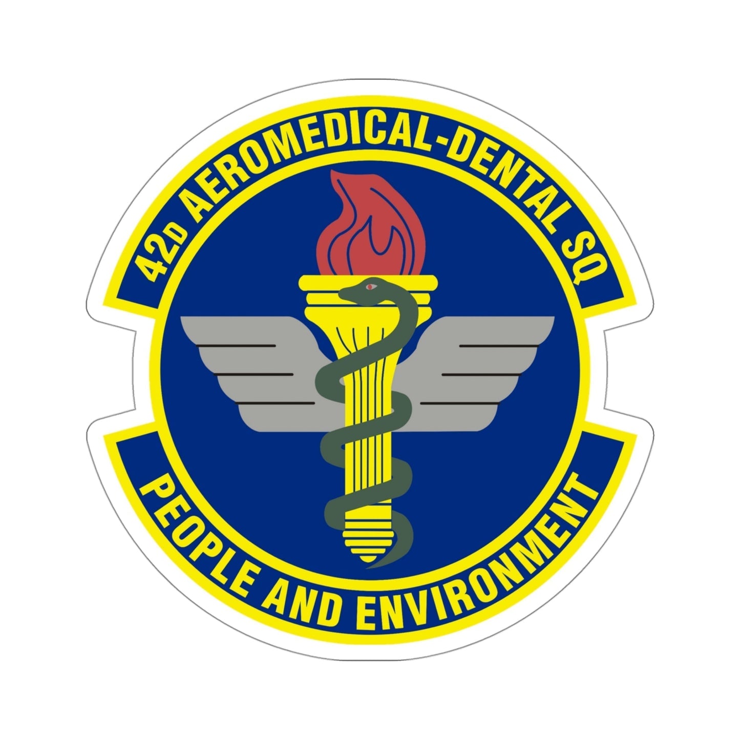 42d Aeromedical Dental Squadron (U.S. Air Force) STICKER Vinyl Die-Cut Decal-4 Inch-The Sticker Space