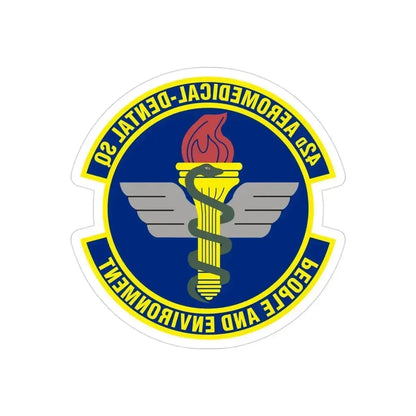 42d Aeromedical Dental Squadron (U.S. Air Force) REVERSE PRINT Transparent Die-Cut STICKER 3 Inch Die-Cut Transparent - The Sticker Space