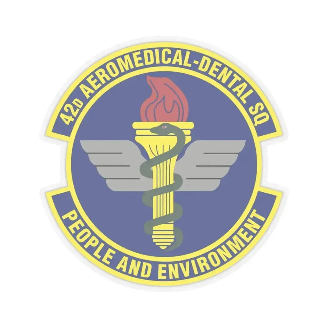 42d Aeromedical Dental Squadron (U.S. Air Force) STICKER Vinyl Kiss-Cut Decal 3 Inch Transparent - The Sticker Space