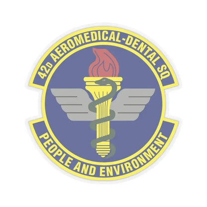 42d Aeromedical Dental Squadron (U.S. Air Force) STICKER Vinyl Kiss-Cut Decal 4 Inch Transparent - The Sticker Space