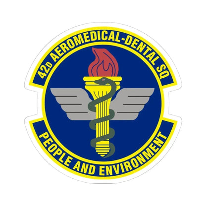 42d Aeromedical Dental Squadron (U.S. Air Force) STICKER Vinyl Kiss-Cut Decal 4 Inch White - The Sticker Space