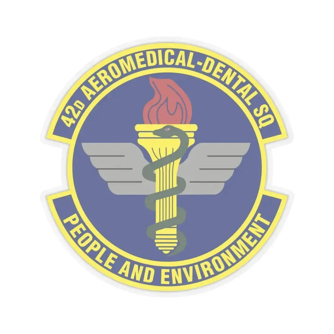 42d Aeromedical Dental Squadron (U.S. Air Force) STICKER Vinyl Kiss-Cut Decal 6 Inch Transparent - The Sticker Space