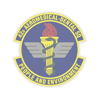 42d Aeromedical Dental Squadron (U.S. Air Force) STICKER Vinyl Kiss-Cut Decal 6 Inch Transparent - The Sticker Space