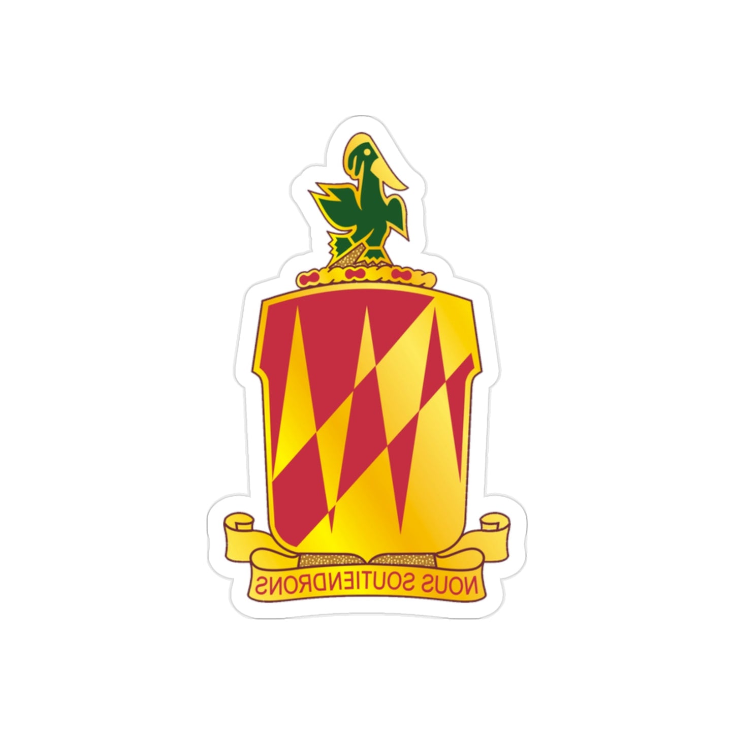 42nd Field Artillery Brigade v2 (U.S. Army) REVERSE PRINT Transparent STICKER-2" × 2"-The Sticker Space