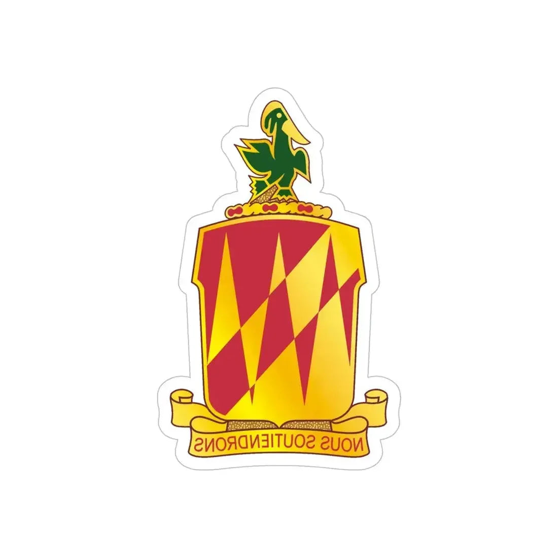42nd Field Artillery Brigade v2 (U.S. Army) REVERSE PRINT Transparent Die-Cut STICKER - The Sticker Space