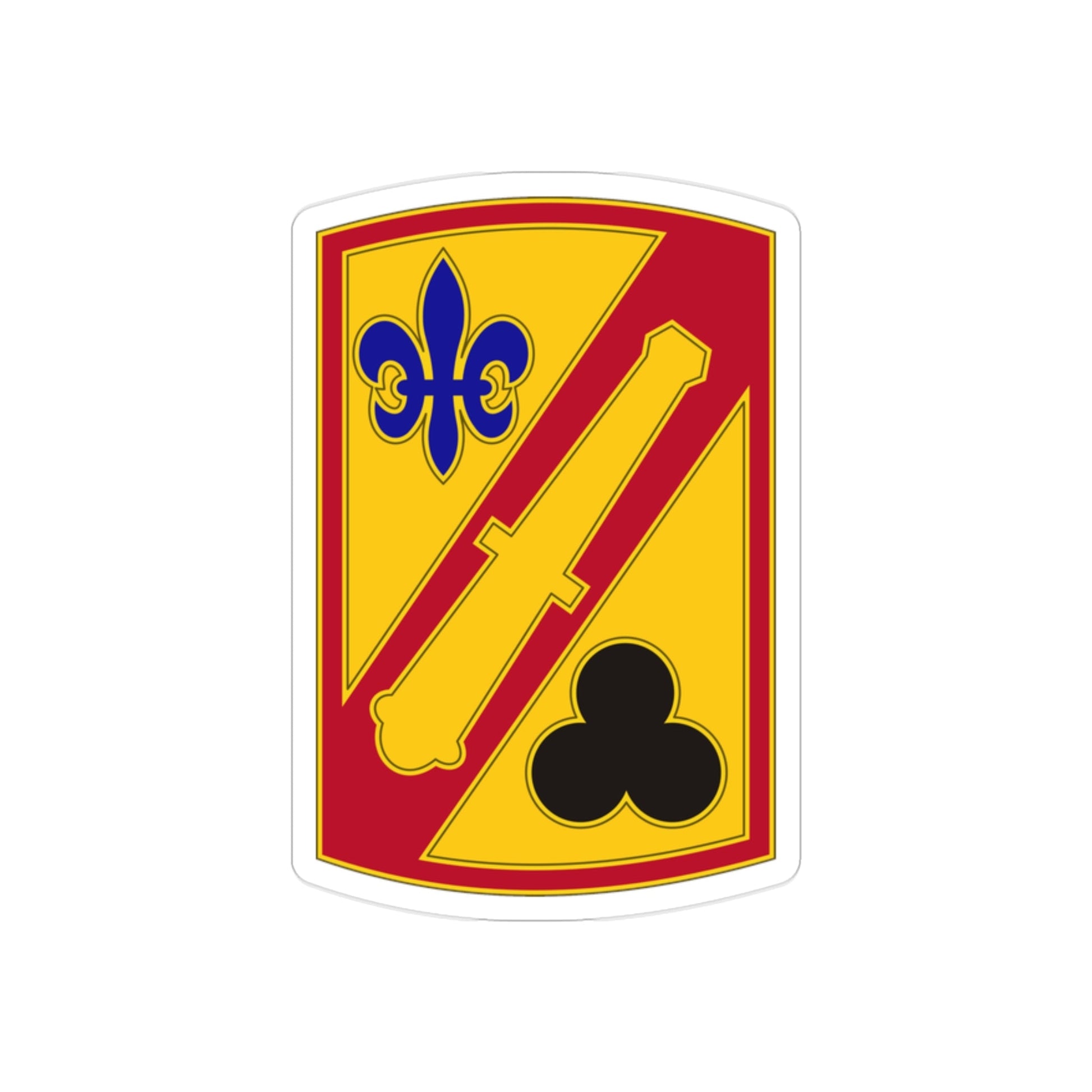 42nd Field Artillery Brigade v3 (U.S. Army) REVERSE PRINT Transparent STICKER-2" × 2"-The Sticker Space