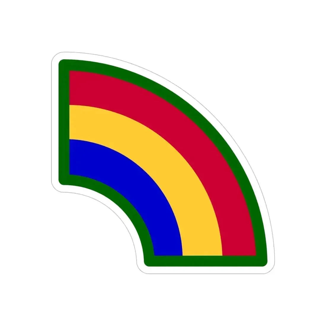 42nd Infantry Division SSI (U.S. Army) REVERSE PRINT Transparent Die-Cut STICKER 6 Inch Die-Cut Transparent - The Sticker Space