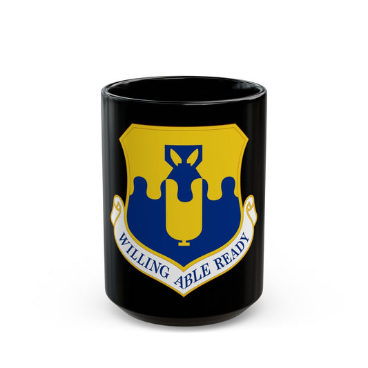 43 Air Mobility Operations Group AMC (U.S. Air Force) Black Coffee Mug-15oz-The Sticker Space