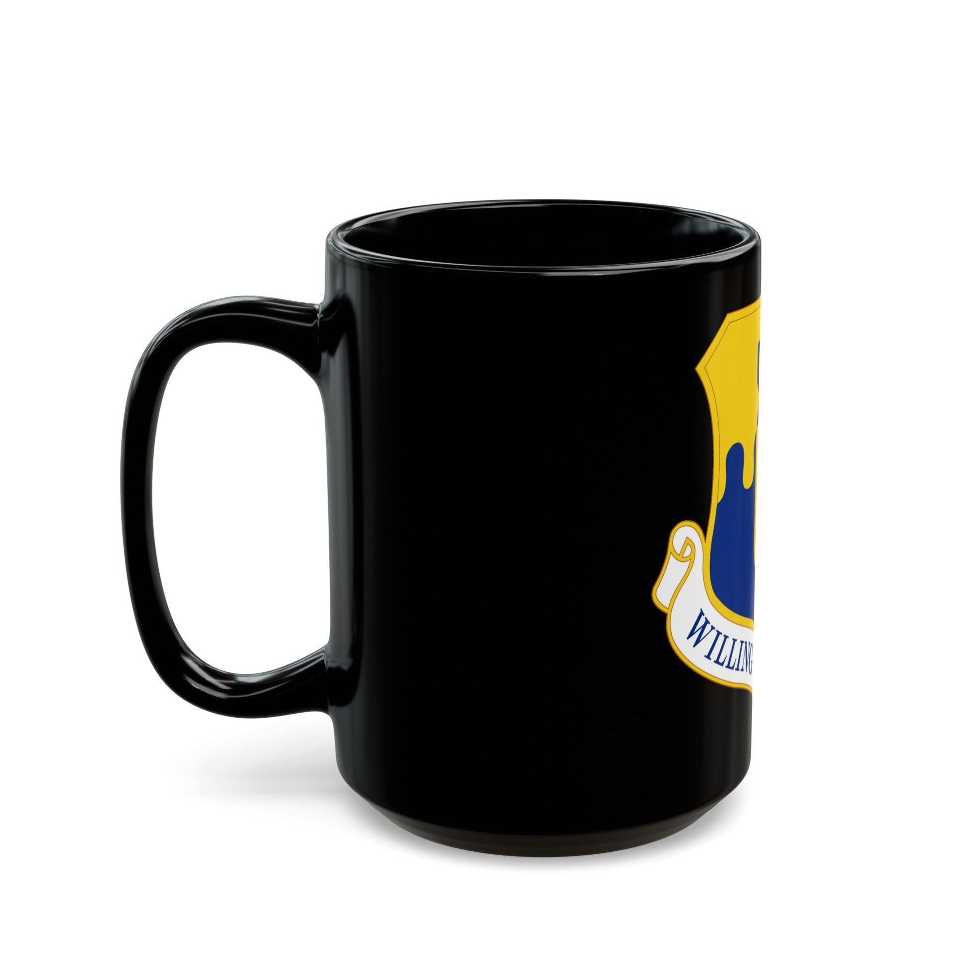 43 Air Mobility Operations Group AMC (U.S. Air Force) Black Coffee Mug-The Sticker Space