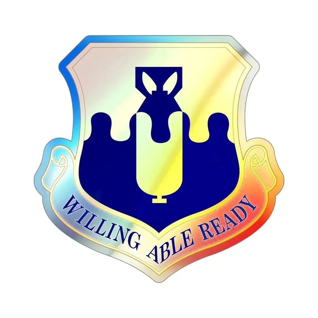 43 Air Mobility Operations Group AMC (U.S. Air Force) Holographic STICKER Die-Cut Vinyl Decal - The Sticker Space