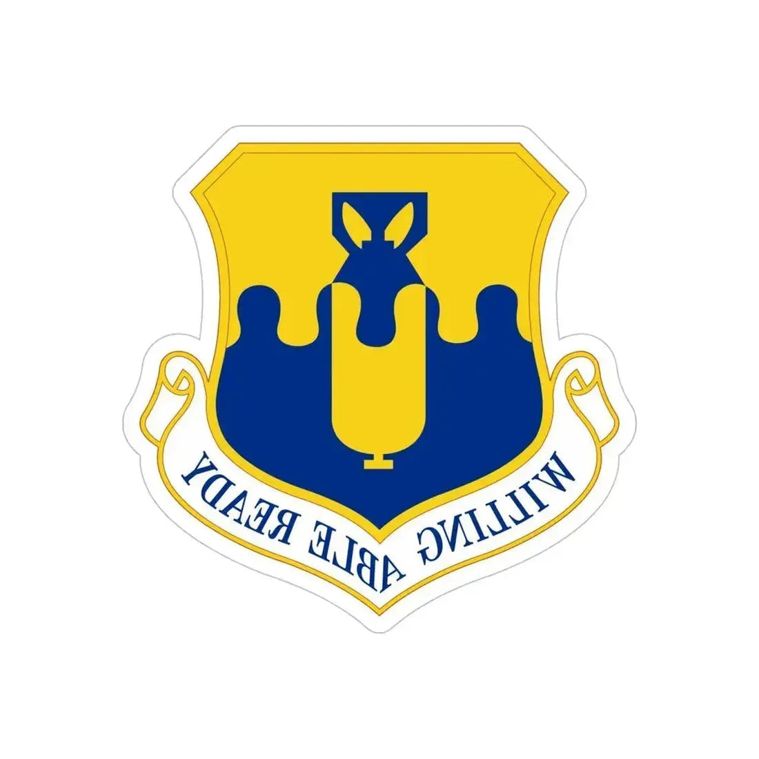 43 Air Mobility Operations Group AMC (U.S. Air Force) REVERSE PRINT Transparent Die-Cut STICKER 5 Inch Die-Cut Transparent - The Sticker Space