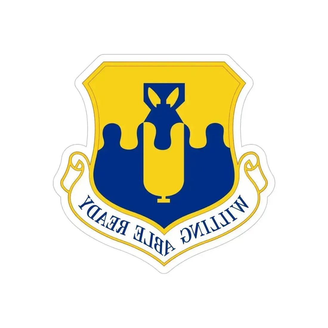 43 Air Mobility Operations Group AMC (U.S. Air Force) REVERSE PRINT Transparent Die-Cut STICKER 6 Inch Die-Cut Transparent - The Sticker Space