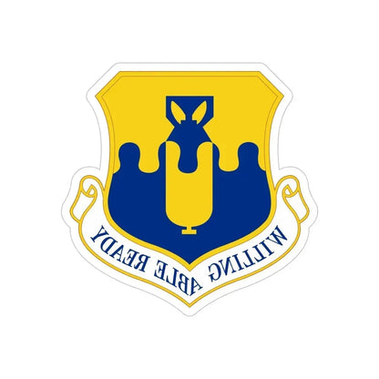 43 Air Mobility Operations Group AMC (U.S. Air Force) REVERSE PRINT Transparent Die-Cut STICKER - The Sticker Space