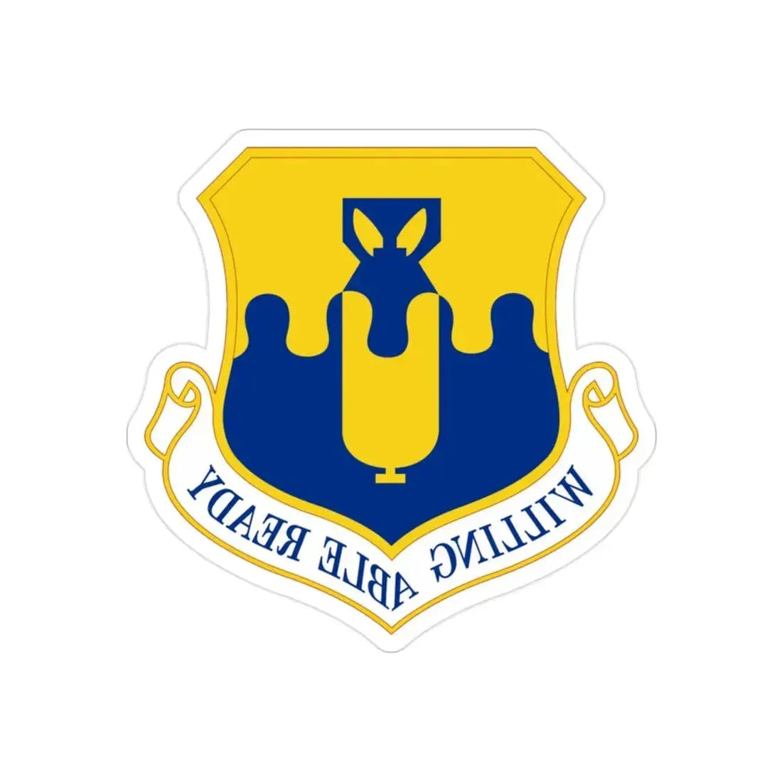 43 Air Mobility Operations Group AMC (U.S. Air Force) REVERSE PRINT Transparent Die-Cut STICKER - The Sticker Space