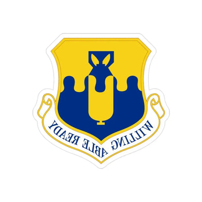 43 Air Mobility Operations Group AMC (U.S. Air Force) REVERSE PRINT Transparent Die-Cut STICKER - The Sticker Space