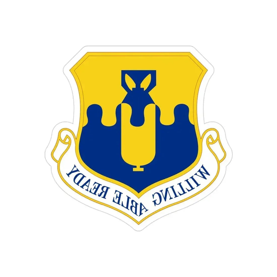 43 Air Mobility Operations Group AMC (U.S. Air Force) REVERSE PRINT Transparent Die-Cut STICKER - The Sticker Space