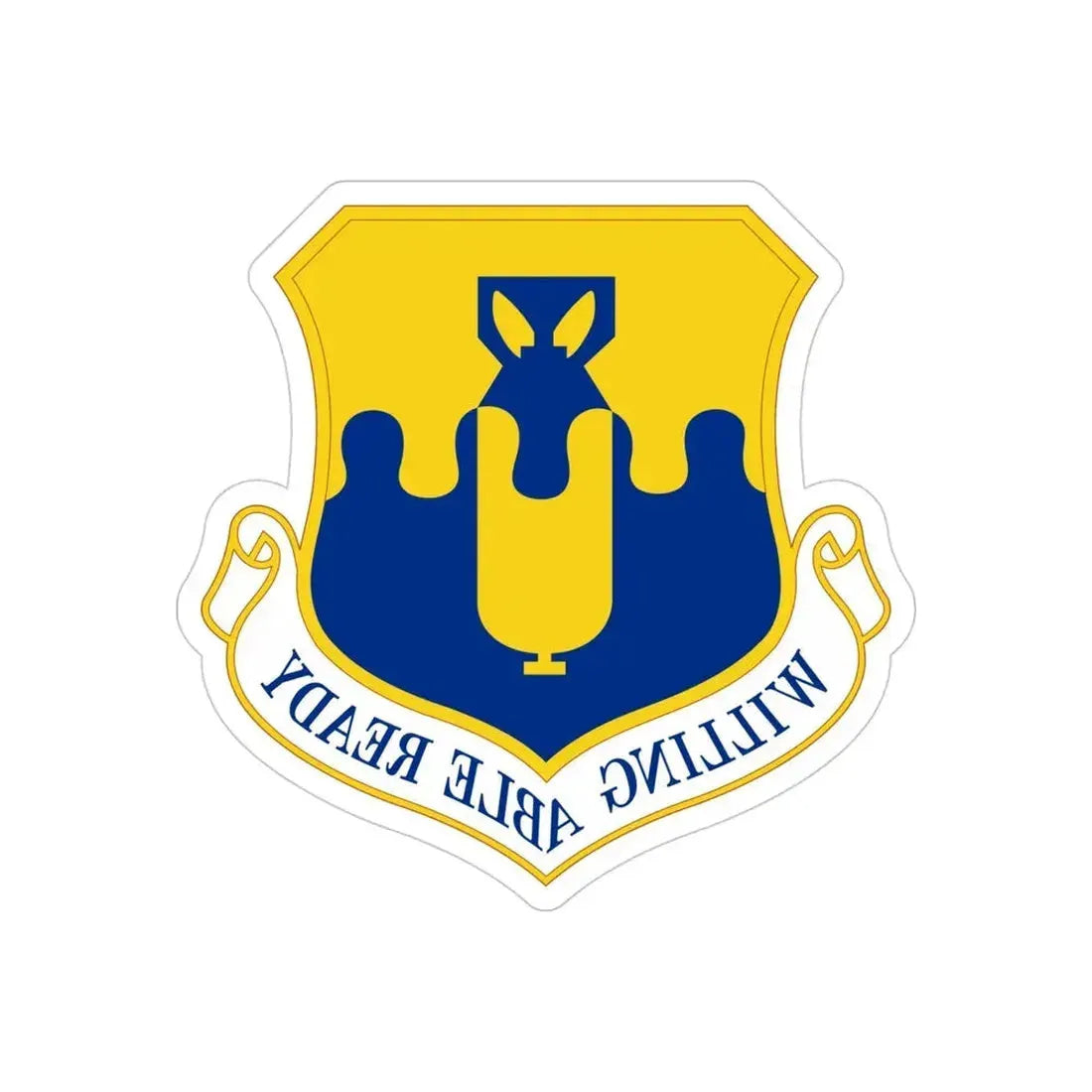 43 Air Mobility Operations Group AMC (U.S. Air Force) REVERSE PRINT Transparent Die-Cut STICKER - The Sticker Space