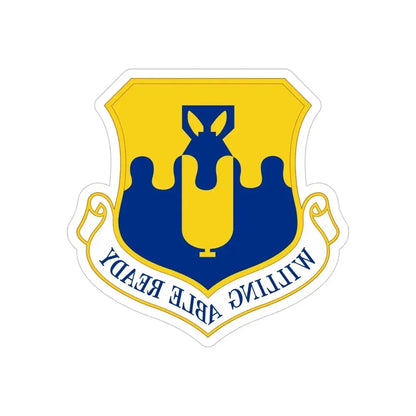 43 Air Mobility Operations Group AMC (U.S. Air Force) REVERSE PRINT Transparent Die-Cut STICKER - The Sticker Space