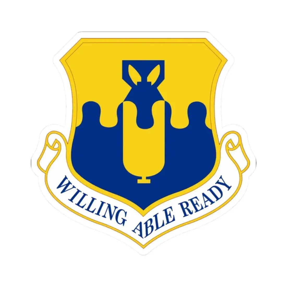 43 Air Mobility Operations Group AMC (U.S. Air Force) STICKER Vinyl Kiss-Cut Decal 2 Inch White - The Sticker Space