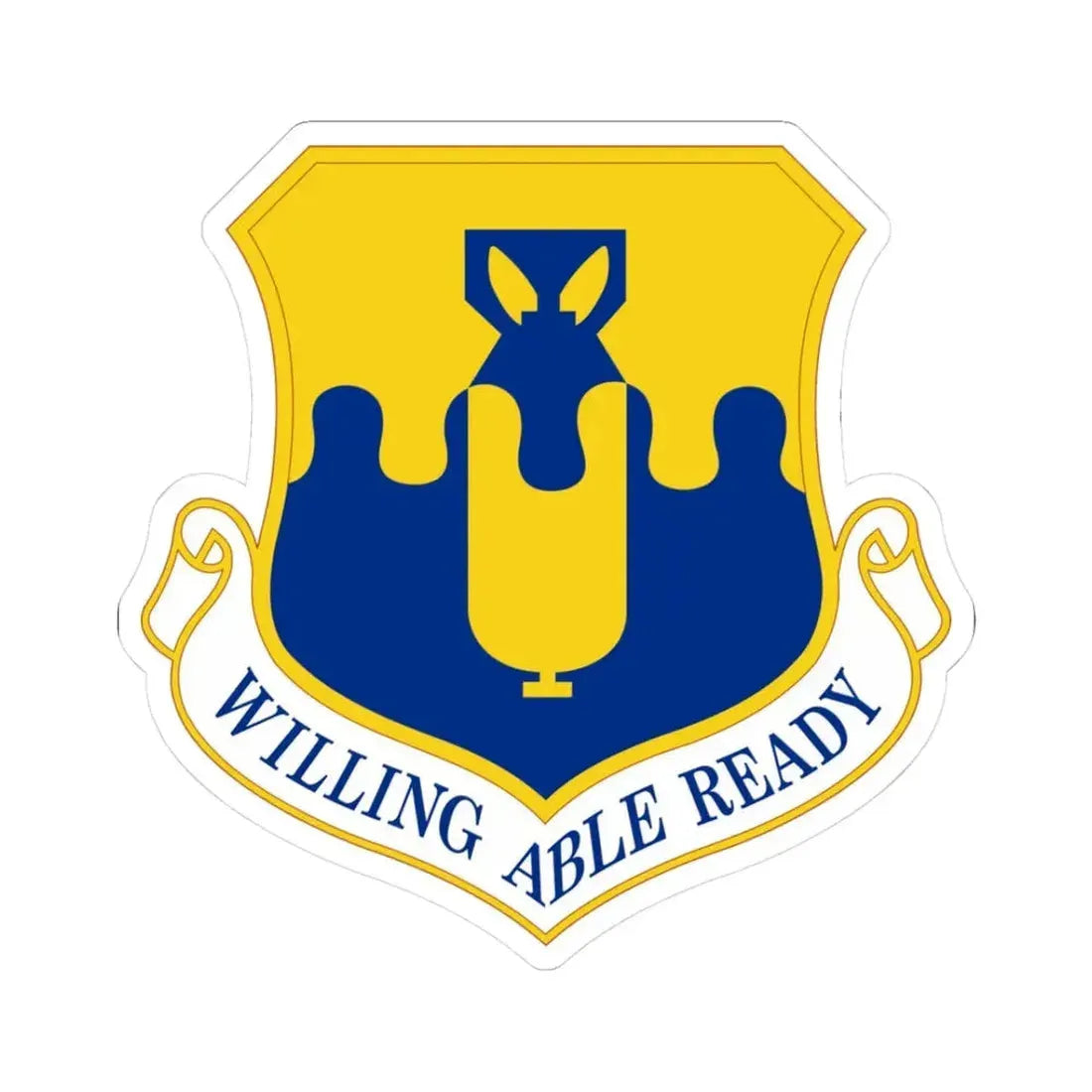 43 Air Mobility Operations Group AMC (U.S. Air Force) STICKER Vinyl Kiss-Cut Decal 3 Inch White - The Sticker Space