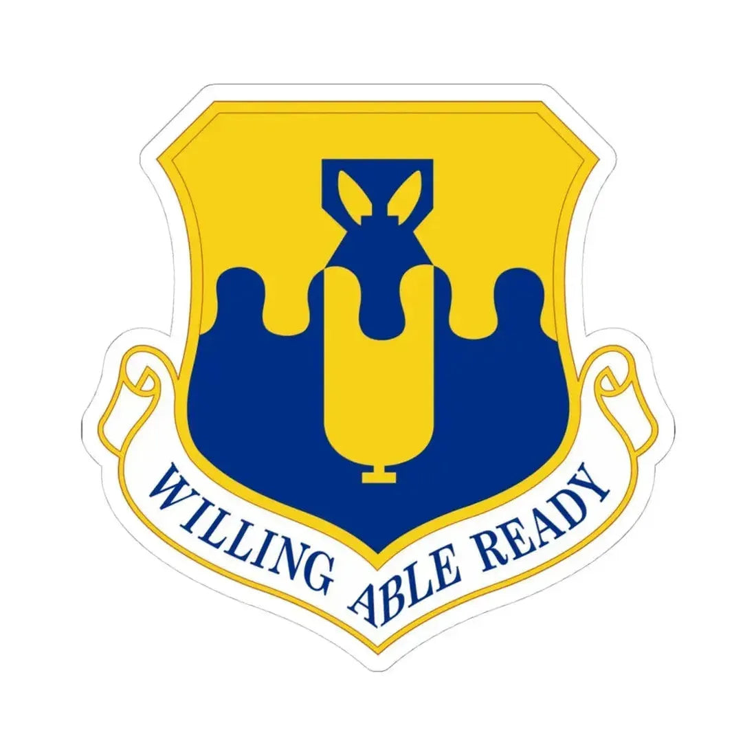 43 Air Mobility Operations Group AMC (U.S. Air Force) STICKER Vinyl Kiss-Cut Decal 4 Inch White - The Sticker Space