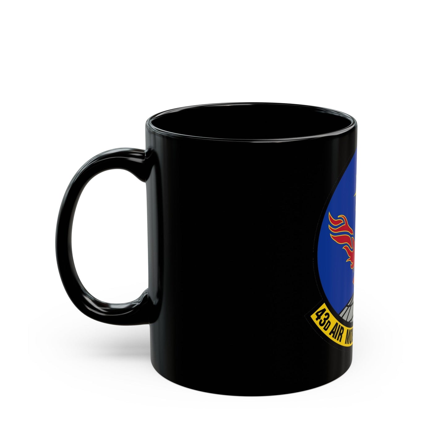 43 Air Mobility Squadron AMC (U.S. Air Force) Black Coffee Mug-The Sticker Space