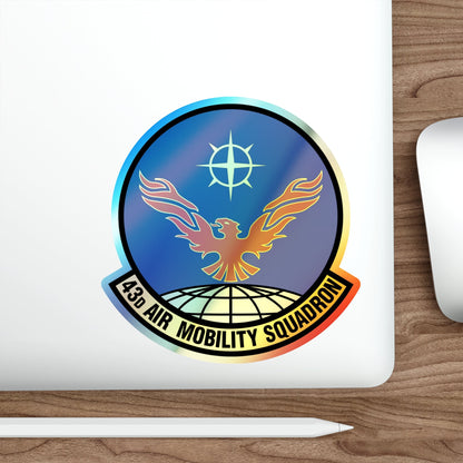 43 Air Mobility Squadron AMC (U.S. Air Force) Holographic STICKER Die-Cut Vinyl Decal-The Sticker Space