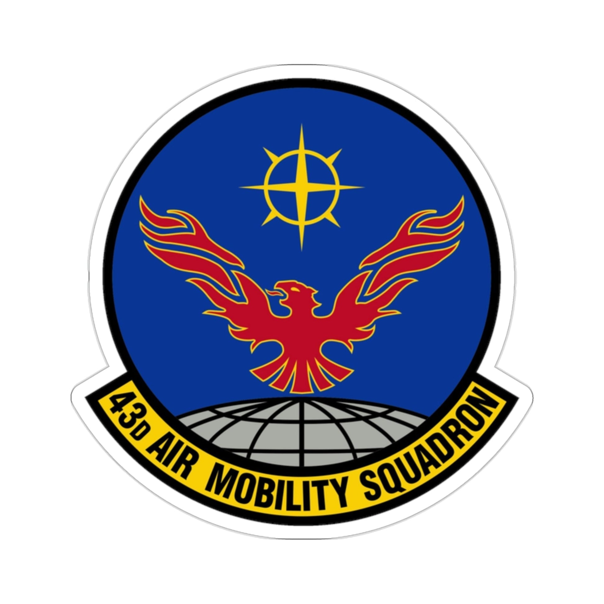 43 Air Mobility Squadron AMC (U.S. Air Force) STICKER Vinyl Die-Cut Decal-2 Inch-The Sticker Space