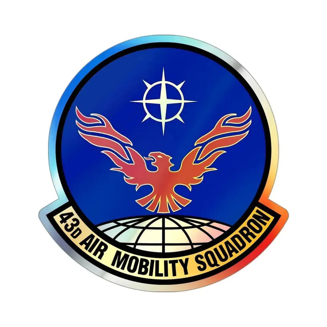 43 Air Mobility Squadron AMC (U.S. Air Force) Holographic STICKER Die-Cut Vinyl Decal - The Sticker Space