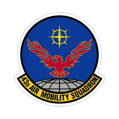 43 Air Mobility Squadron AMC (U.S. Air Force) STICKER Vinyl Die-Cut Decal 3 Inch - The Sticker Space