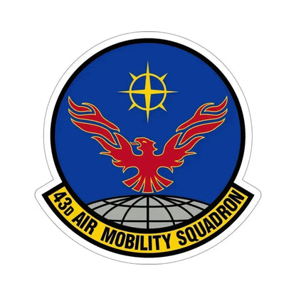 43 Air Mobility Squadron AMC (U.S. Air Force) STICKER Vinyl Die-Cut Decal 4 Inch - The Sticker Space