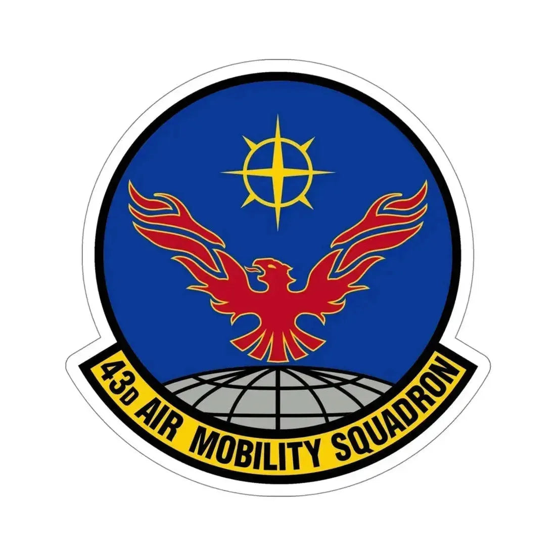 43 Air Mobility Squadron AMC (U.S. Air Force) STICKER Vinyl Die-Cut Decal 5 Inch - The Sticker Space
